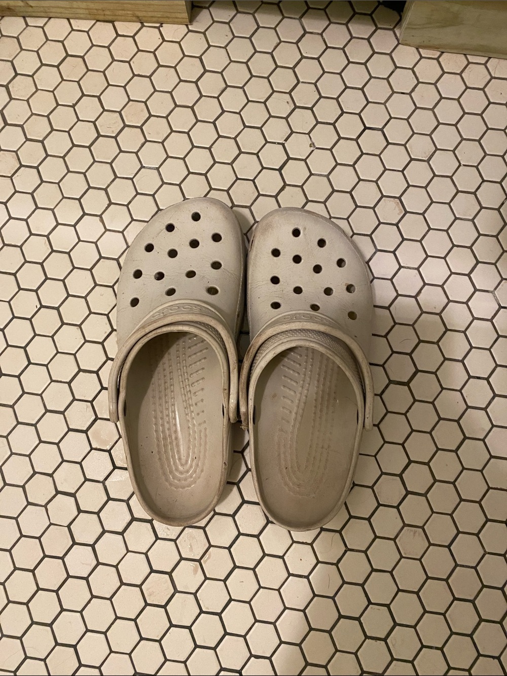 CROCS Kids Neutral Beige Foam Clogs